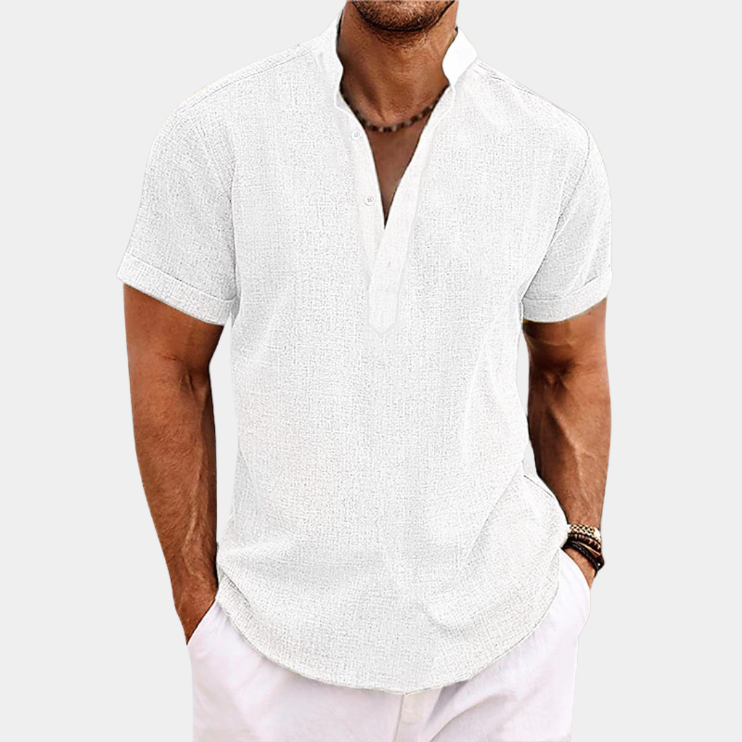 Owen | Bamboo Cotton Henley Shirt