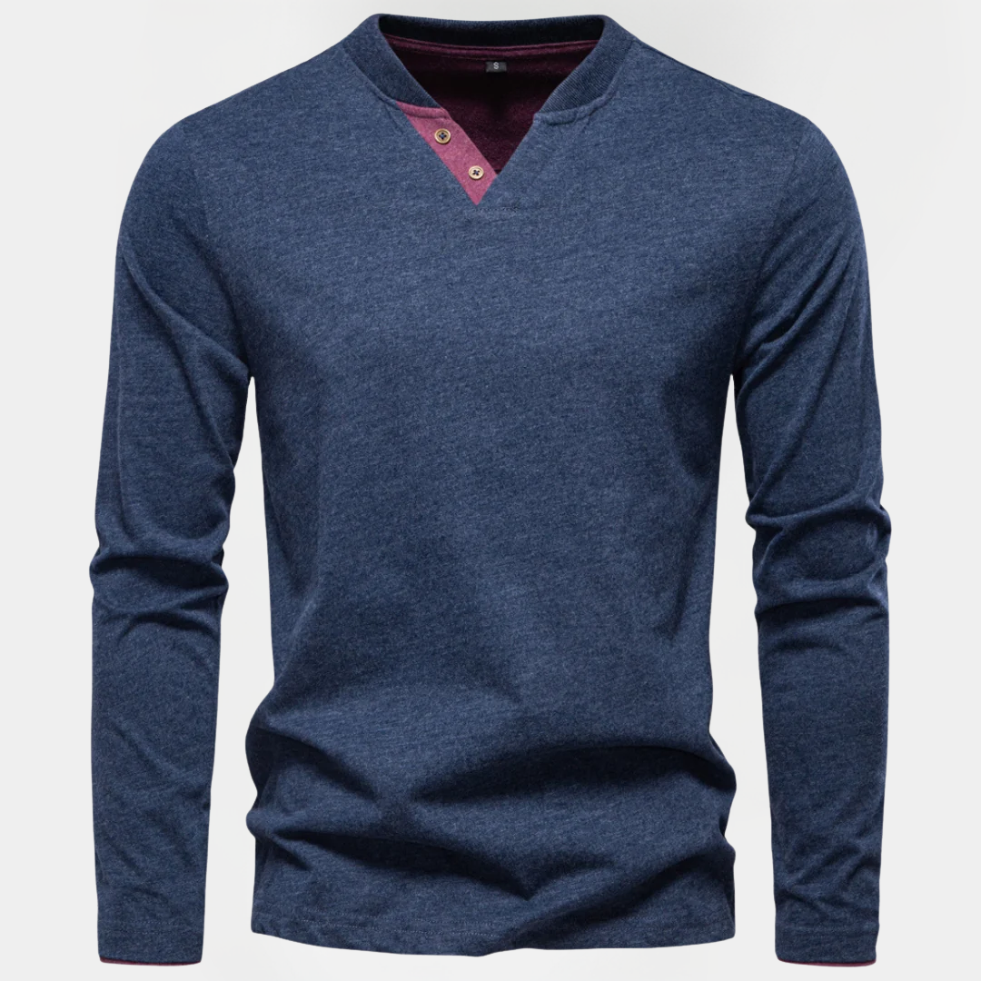 Rafael | V-Neck Cotton Shirt