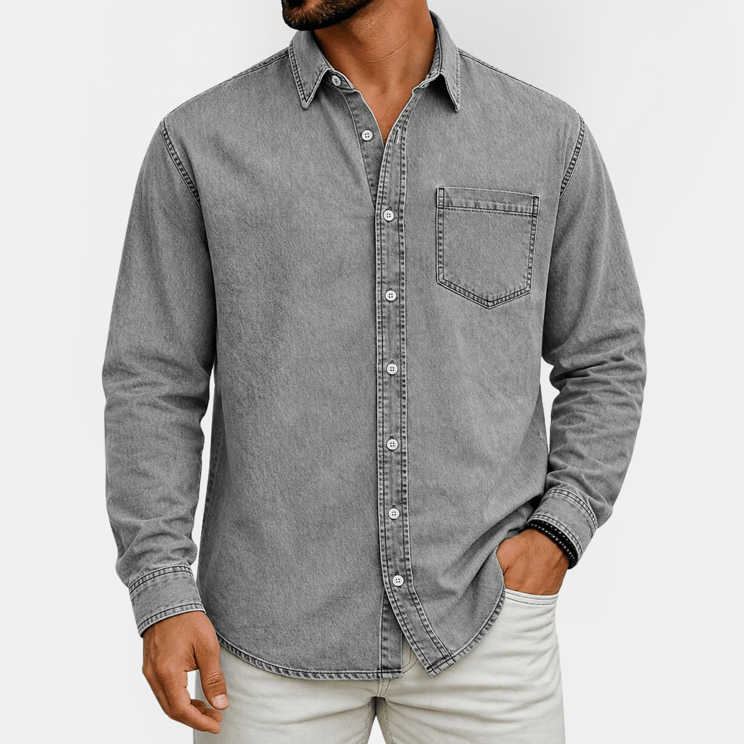 Caleb | Textured Long Sleeve Shirt