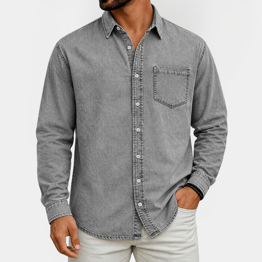 Caleb | Textured Long Sleeve Shirt
