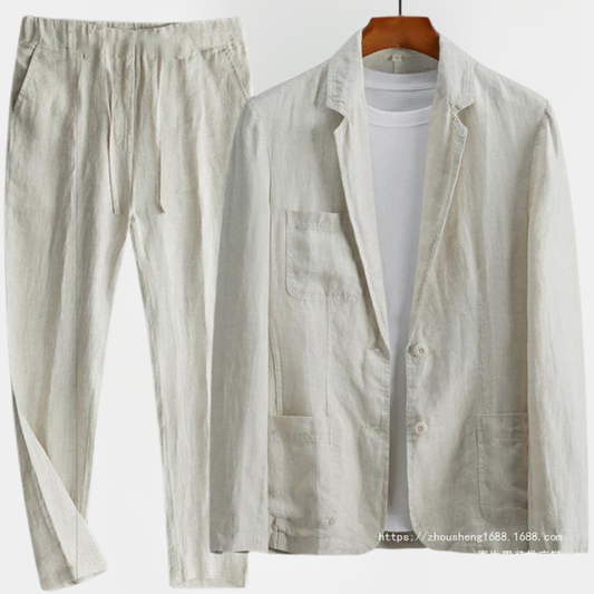 Beckett | Tailored Linen Blend Summer Set