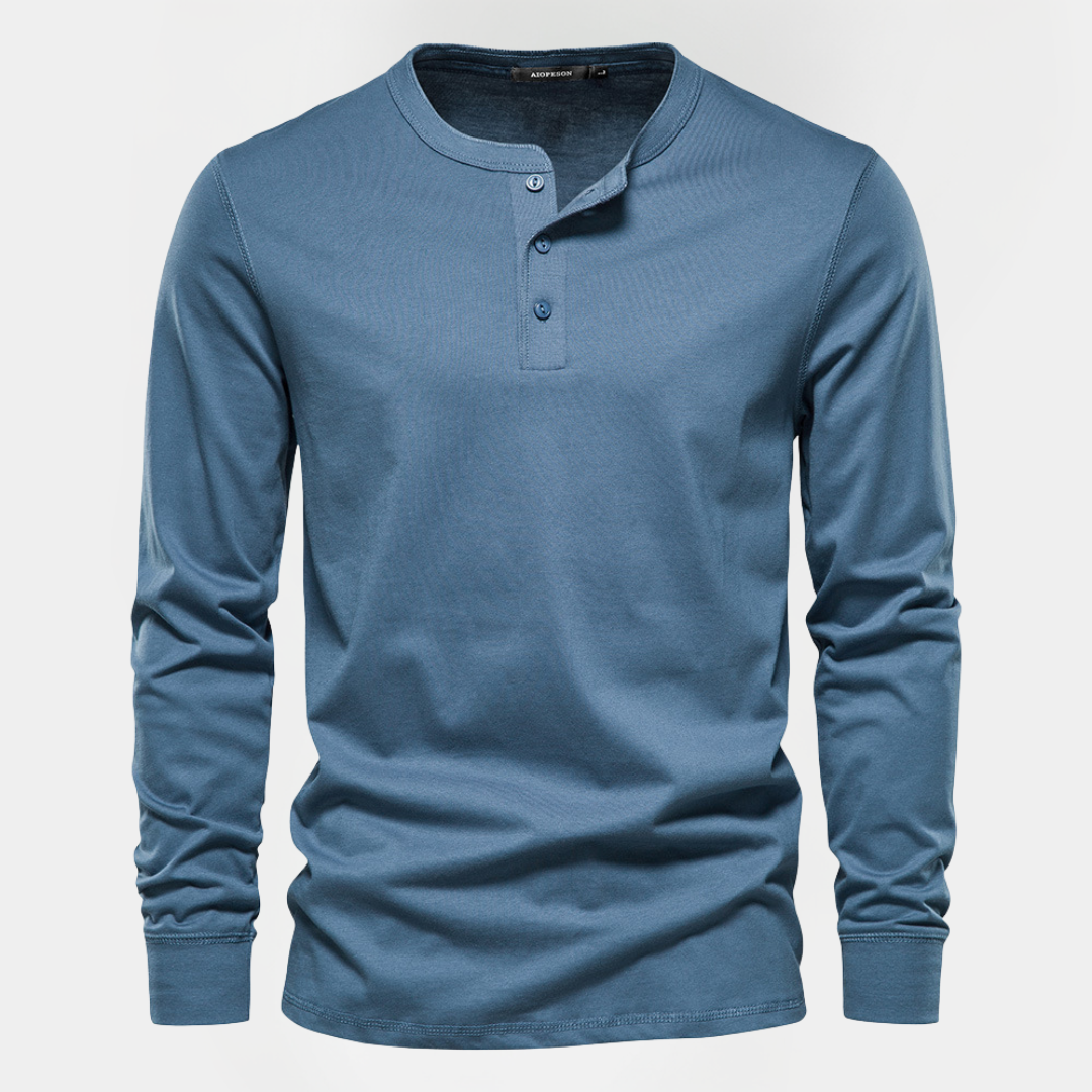 Damian | Cotton Henley Shirt
