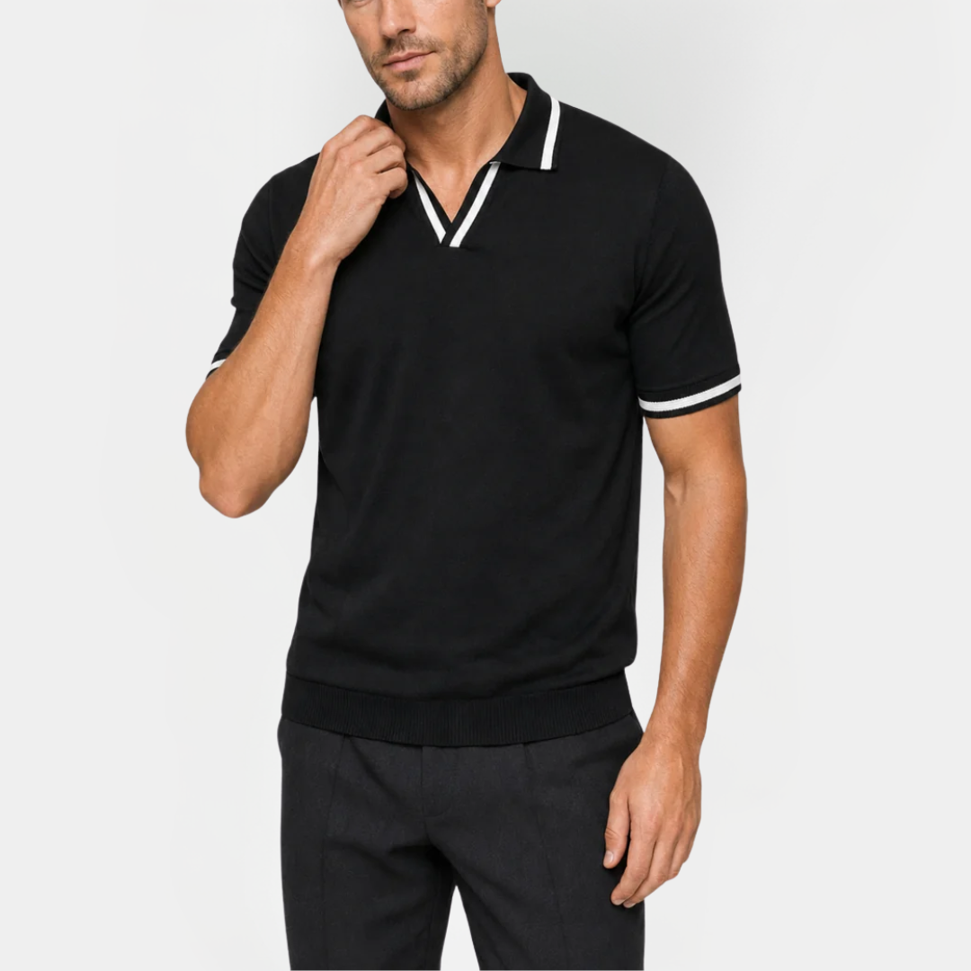 Russell | Contrast Buttonless Polo Shirt