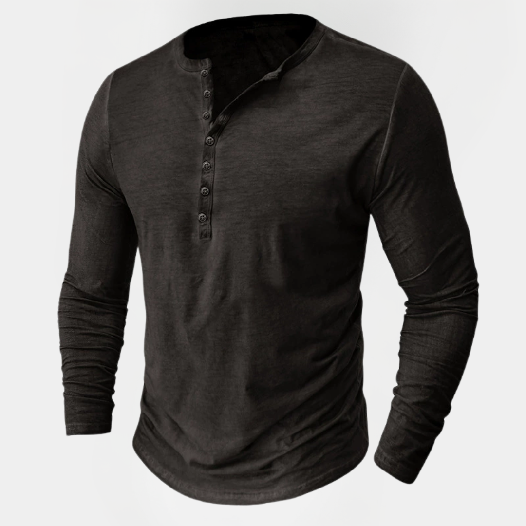 Micah | Cotton Henley Shirt