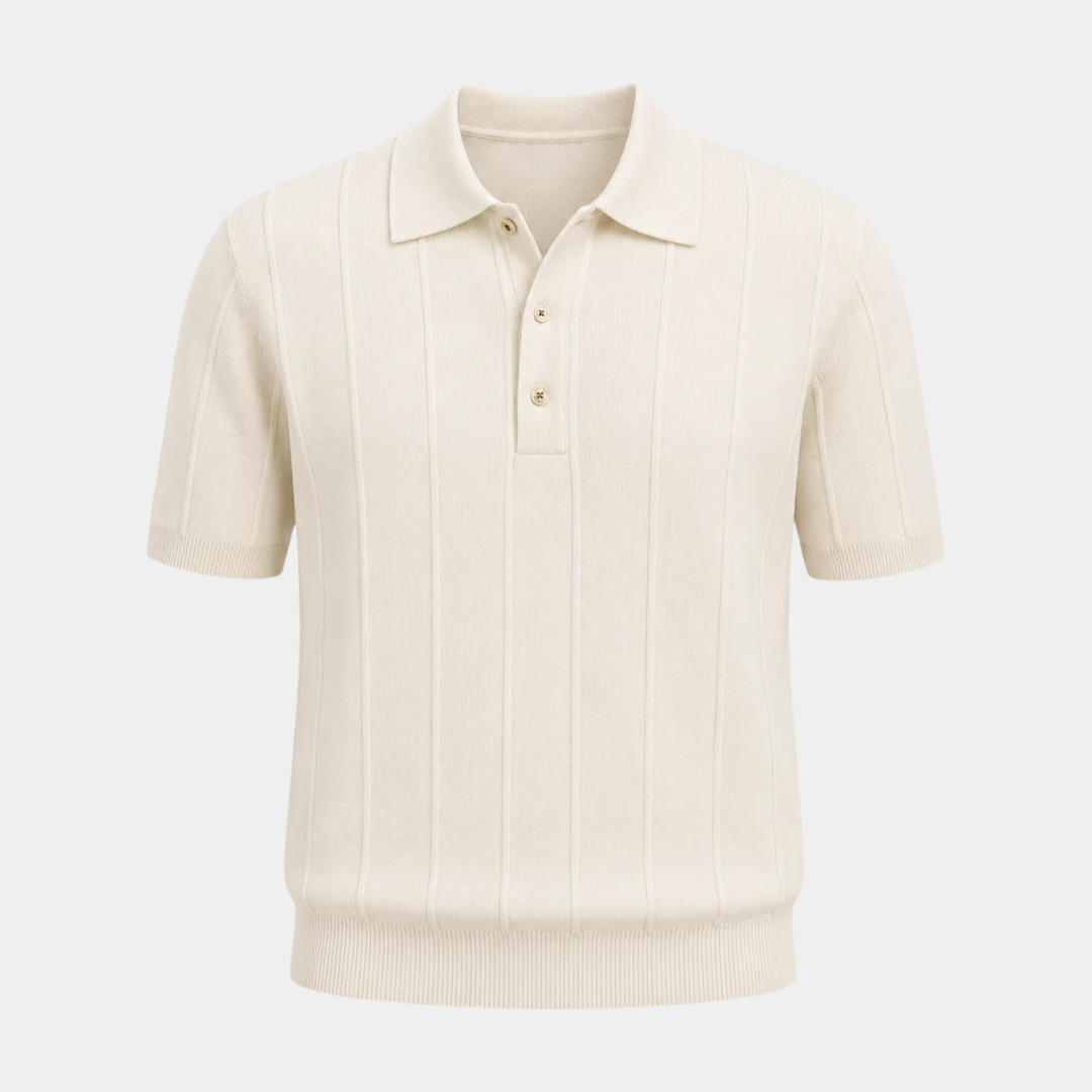 Brooks | Ribbed Knit Polo Shirt