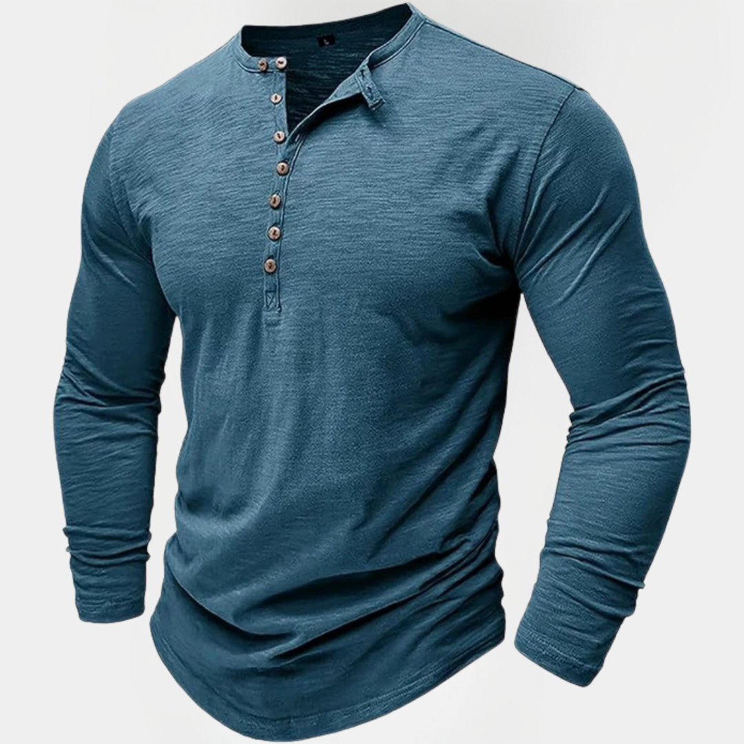 Roland | Long Sleeve Henley Shirt