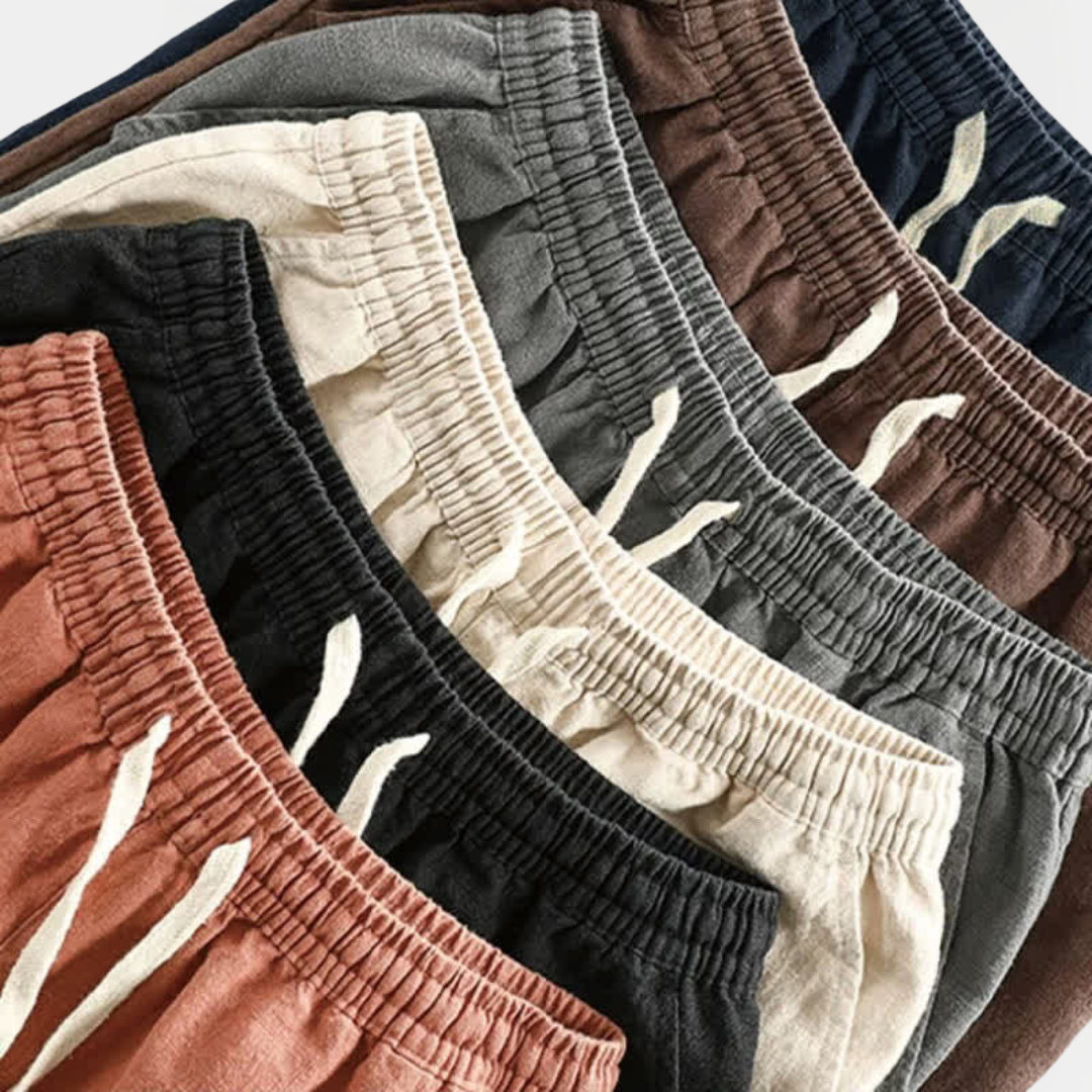 Theo | Cotton Blend Drawstring Shorts