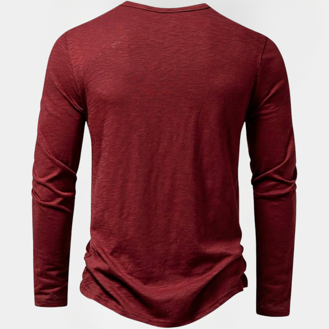 Spencer | Long Sleeve Henley Shirt
