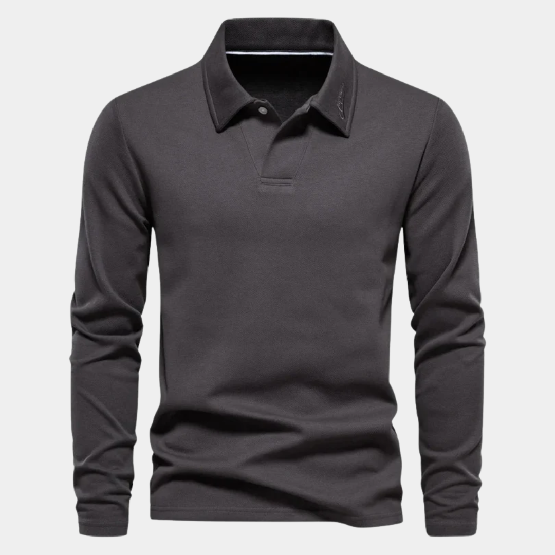Logan | Piqué Long Sleeve Polo Shirt