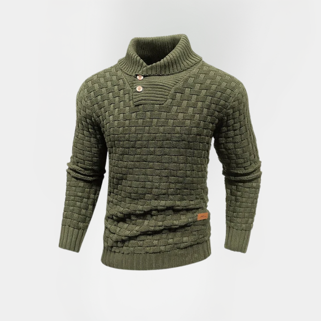 Dominic | High Collar Knit Sweater