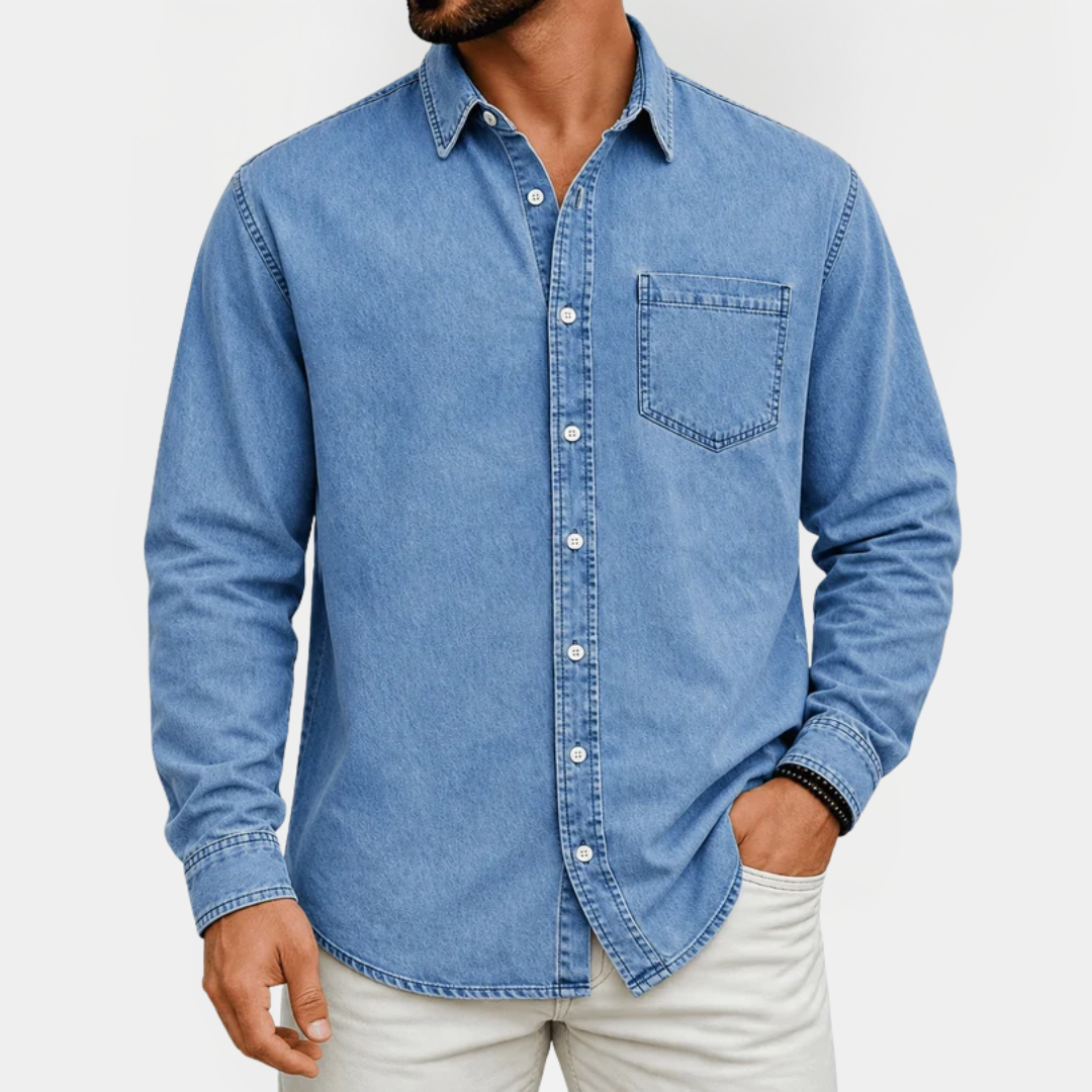 Caleb | Textured Long Sleeve Shirt