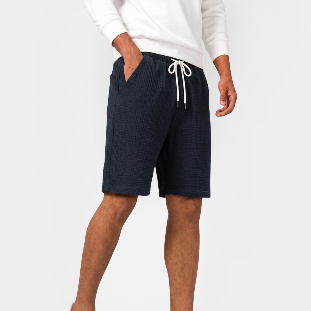 Theo | Textured Bermuda Shorts