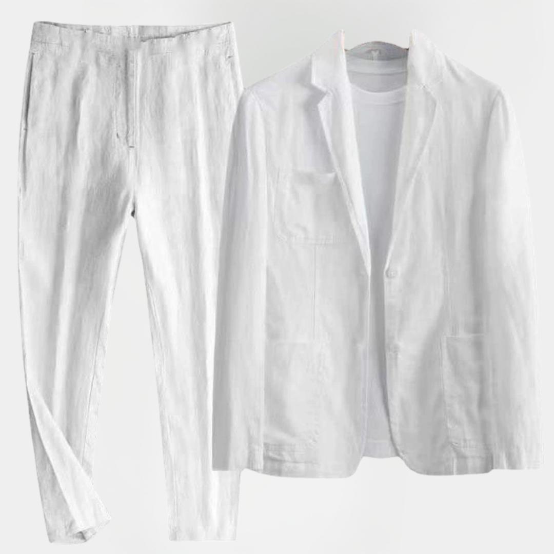 Beckett | Tailored Linen Blend Summer Set