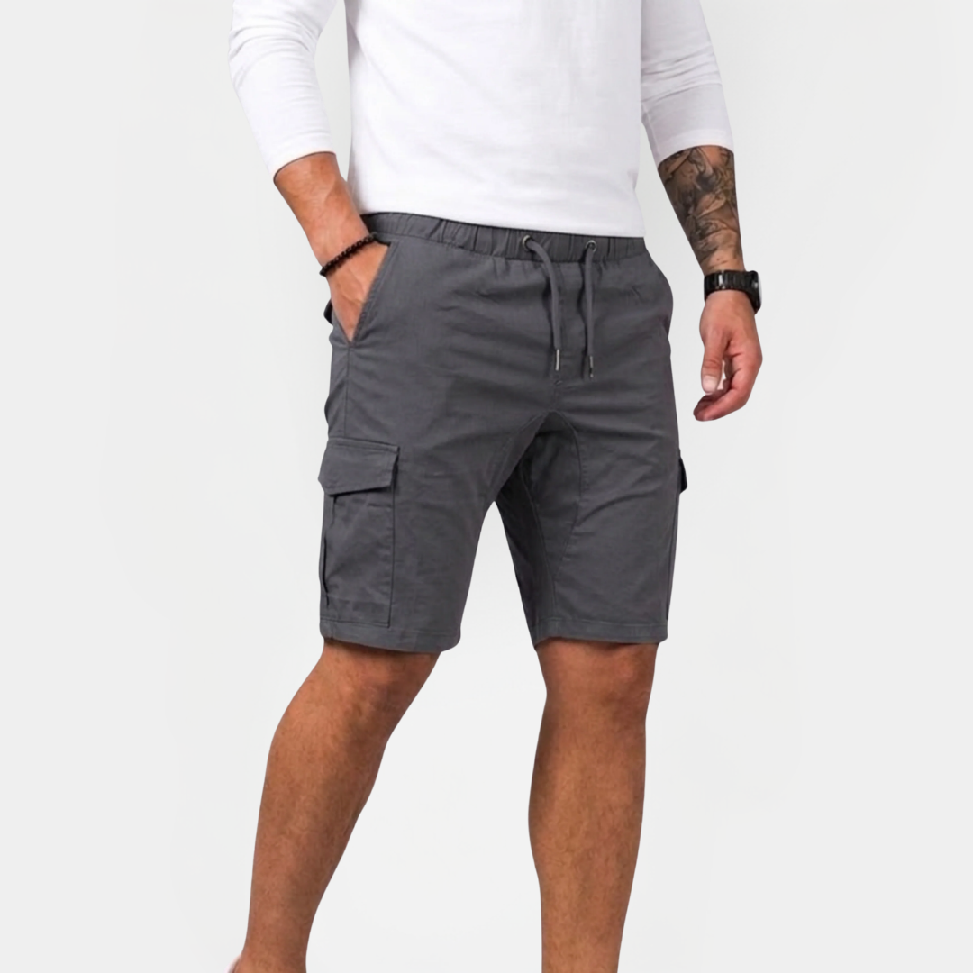 Landon | Drawstring Cargo Bermuda Shorts