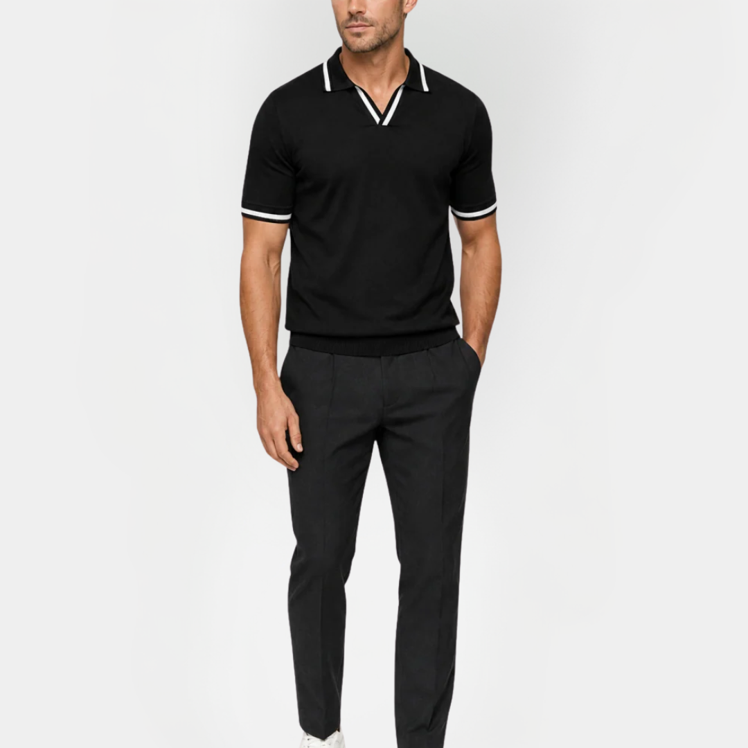 Russell | Contrast Buttonless Polo Shirt