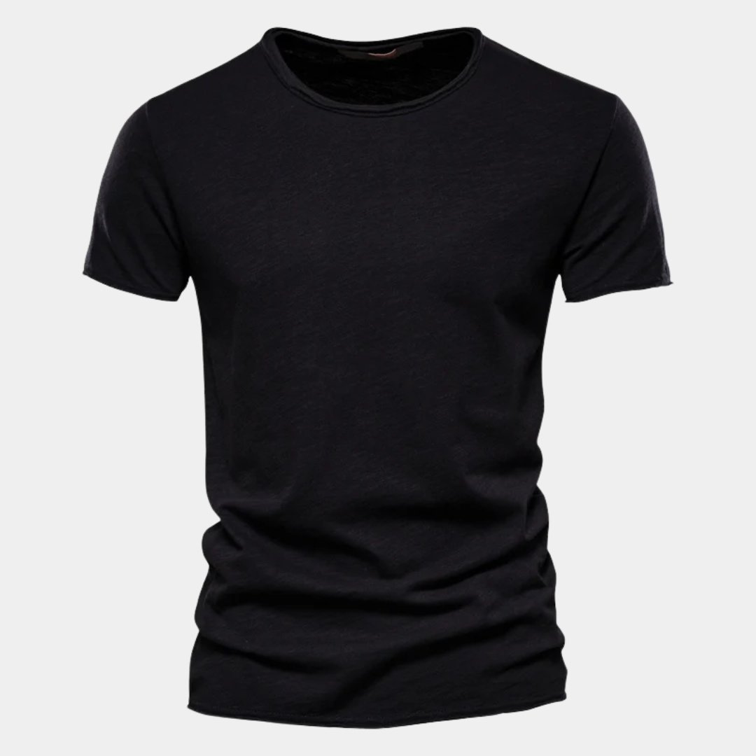 Ethan | Classic Cotton Crew Neck T-Shirt