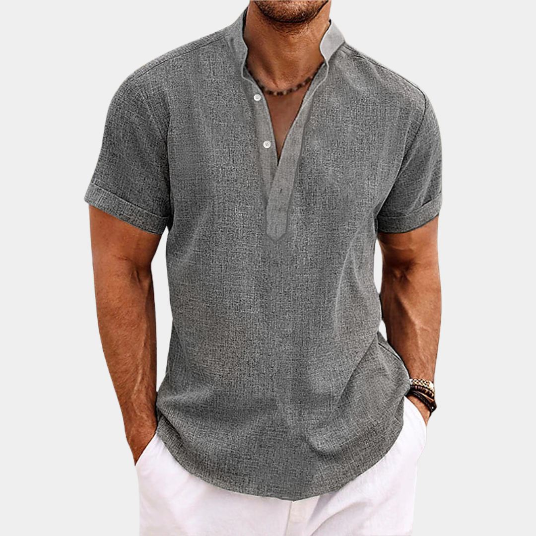 Owen | Bamboo Cotton Henley Shirt