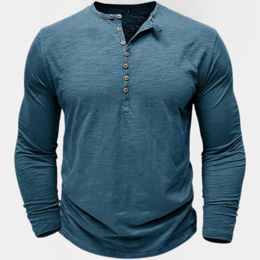 Roland | Long Sleeve Henley Shirt