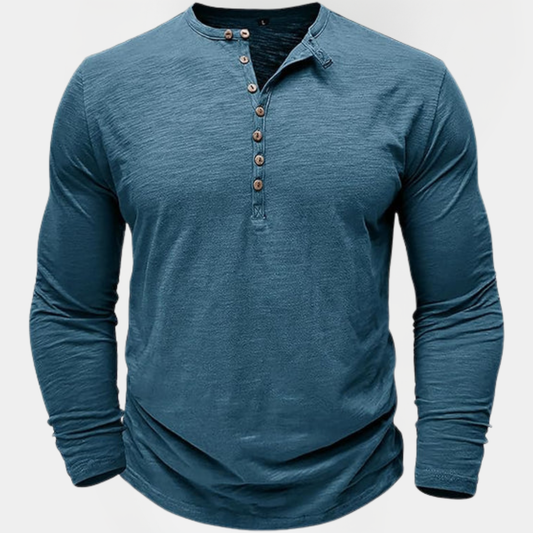 Roland | Long Sleeve Henley Shirt