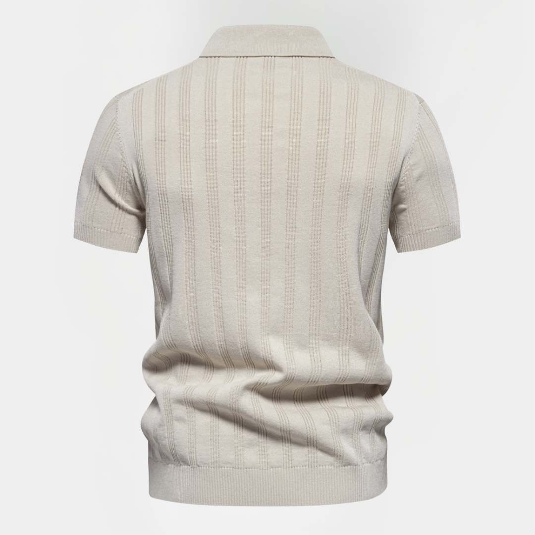Malcolm | Textured Knit Polo Shirt
