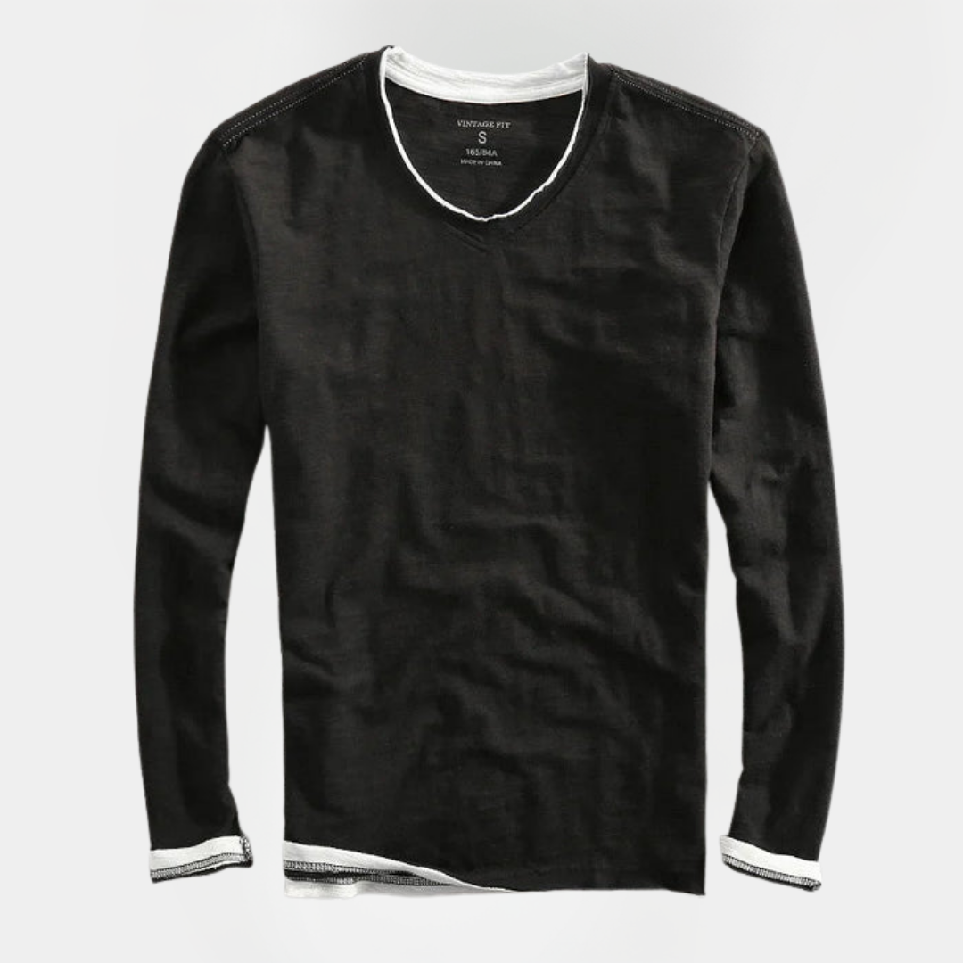 Liam | Long Sleeve V-Neck Shirt