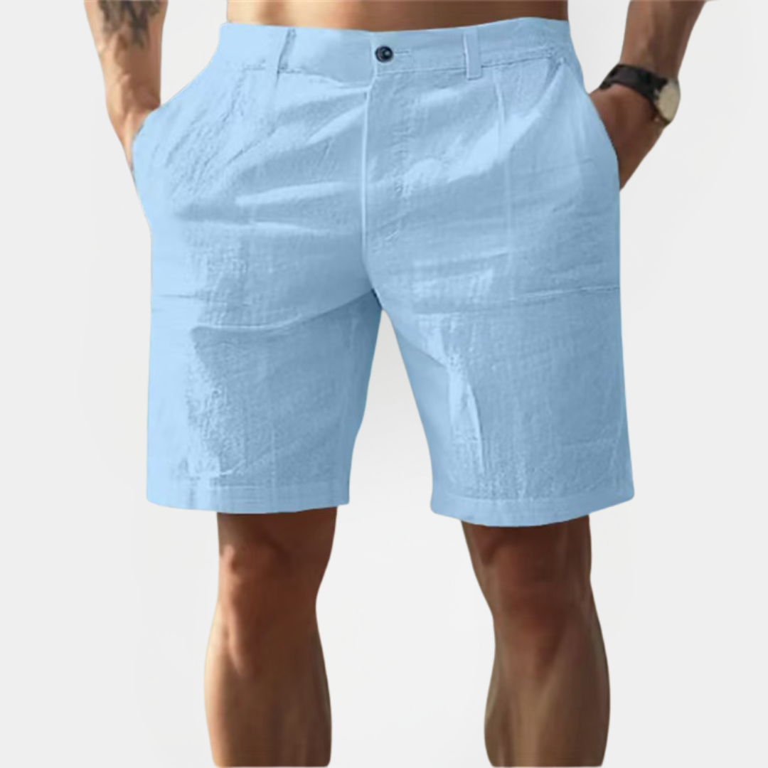 Tristan | Cotton Linen Chino Shorts