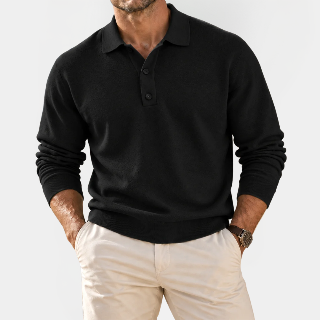 Cedric | Classic Long Sleeve Polo Shirt