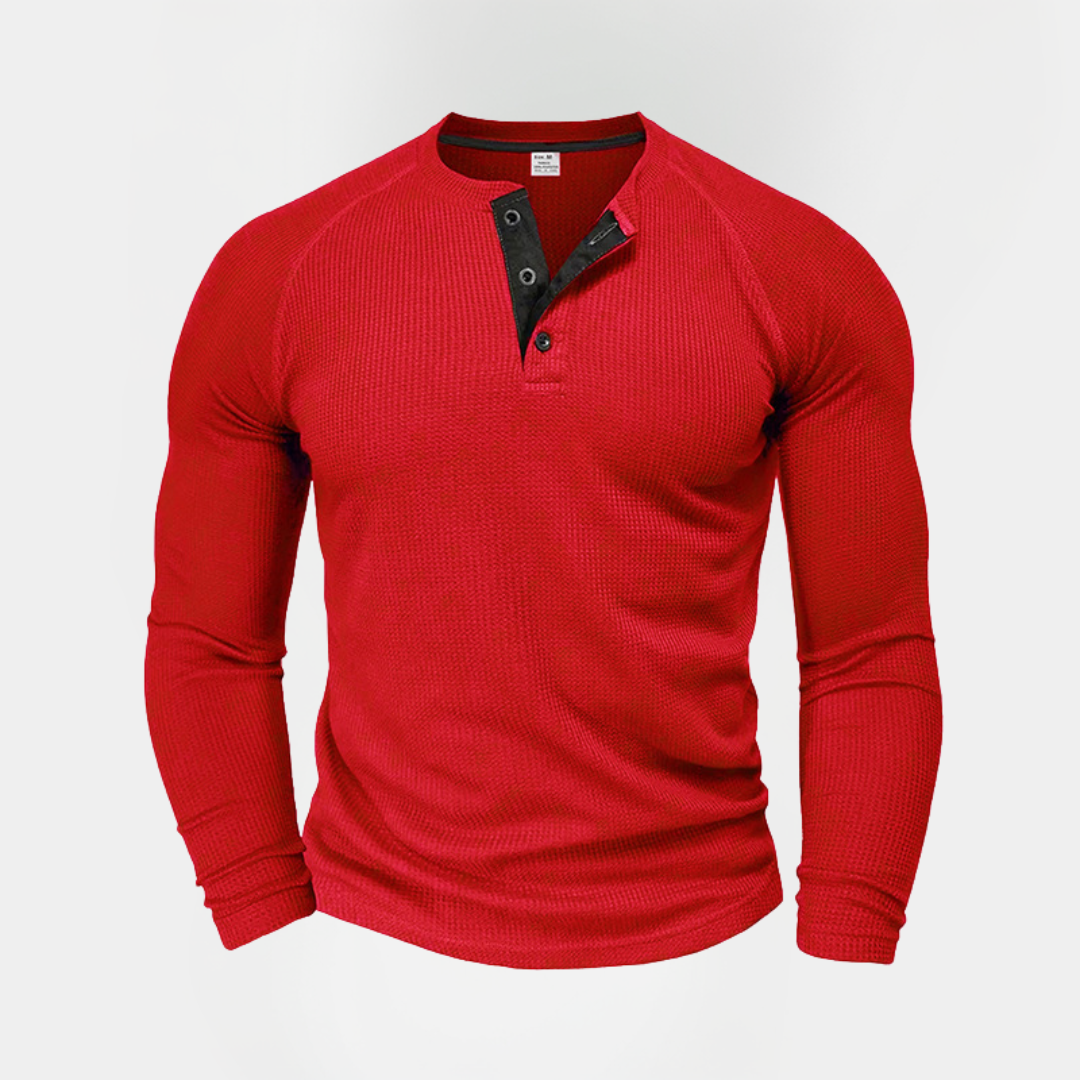 Dylan | Waffle Knit Henley Shirt