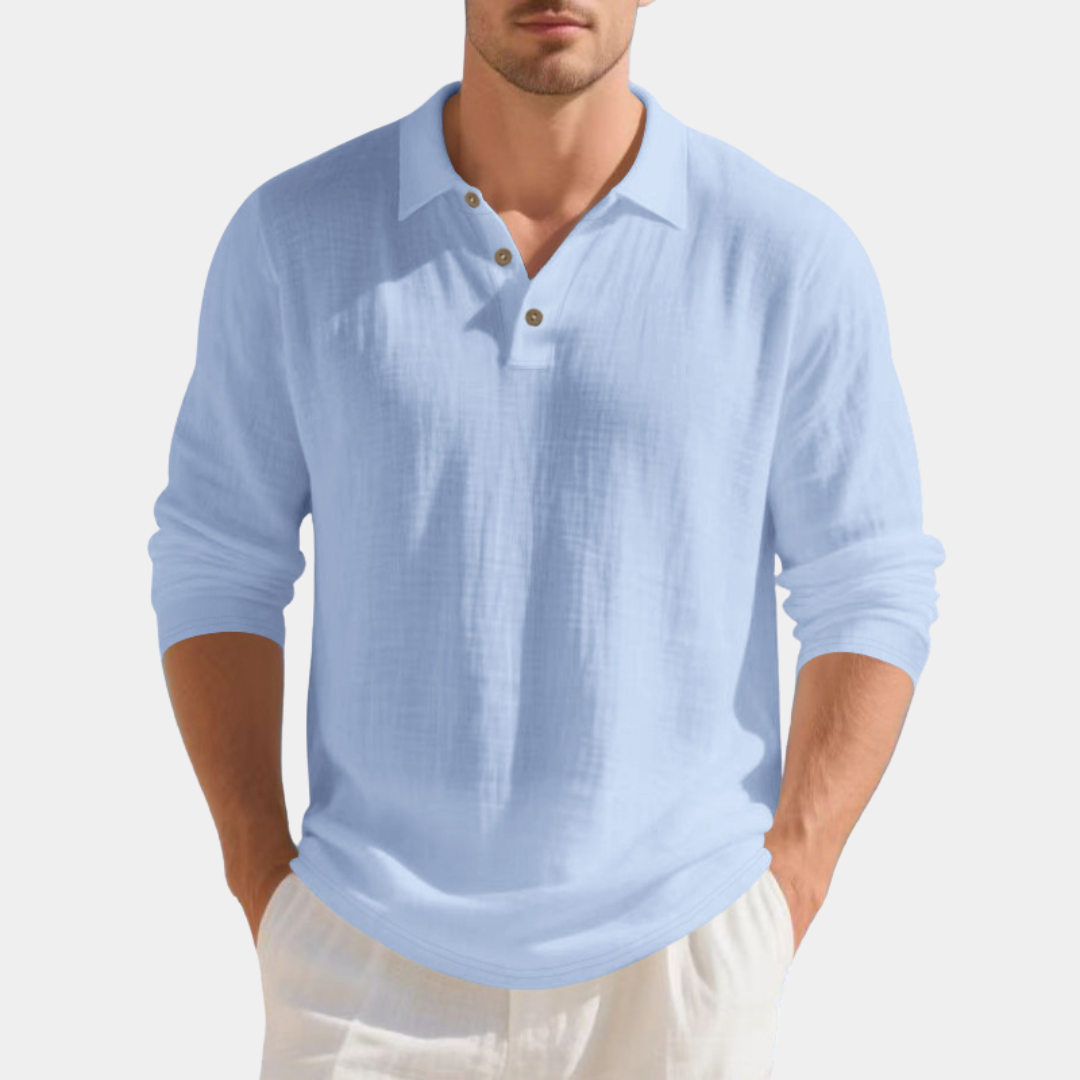Cooper | Linen Blend Long Sleeve Shirt