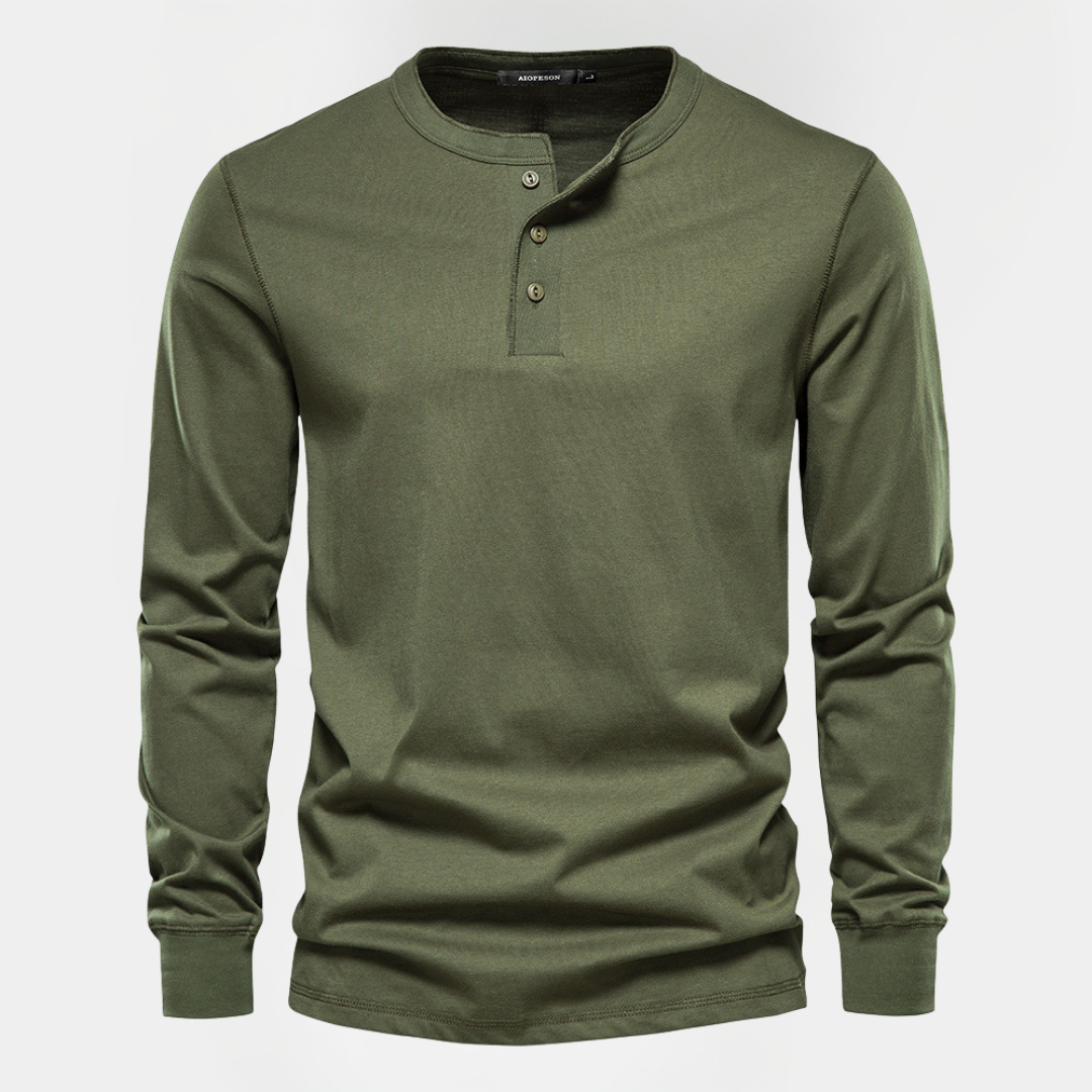Damian | Cotton Henley Shirt