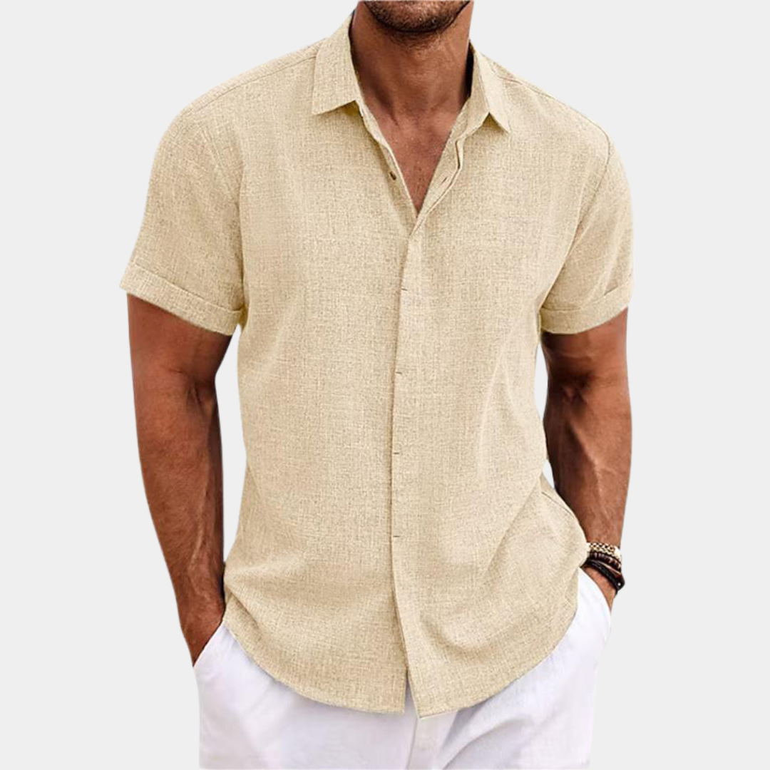 Mason | Linen Blend Short Sleeve Shirt