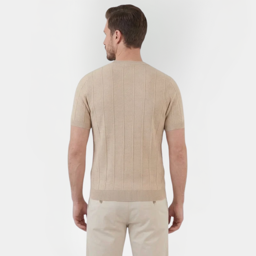 Asher | Ribbed Crew Neck T-Shirt