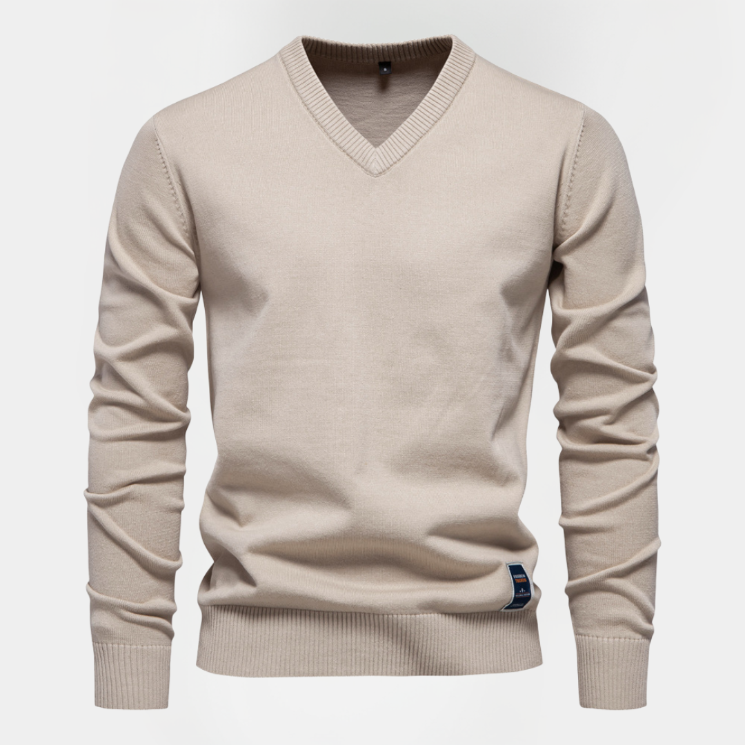 Russell | Cotton V-Neck Sweater