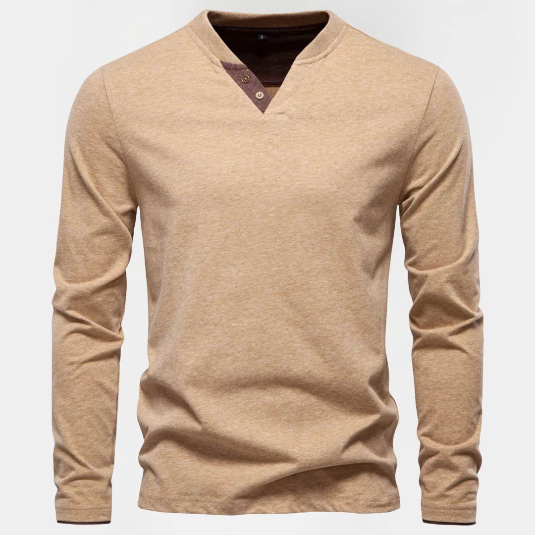 Rafael | V-Neck Cotton Shirt