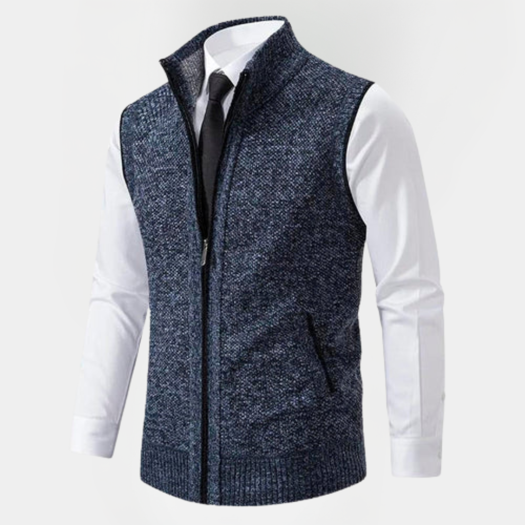 Graham | Knitted Zip Vest