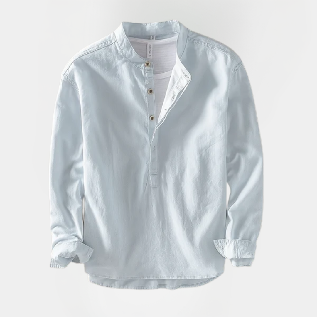 Elias | Long Sleeve Henley Shirt