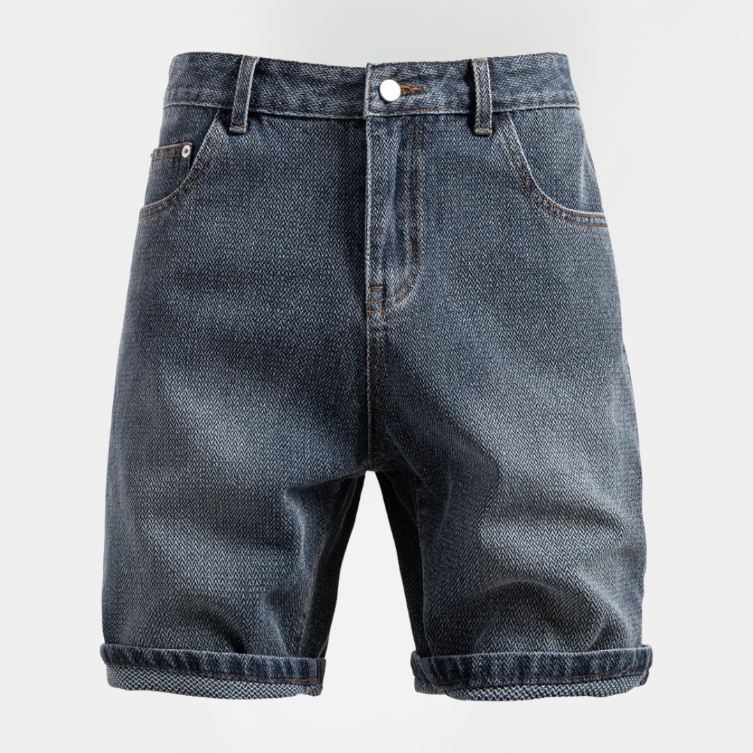 Cyrus | Textured Cotton Bermuda Shorts