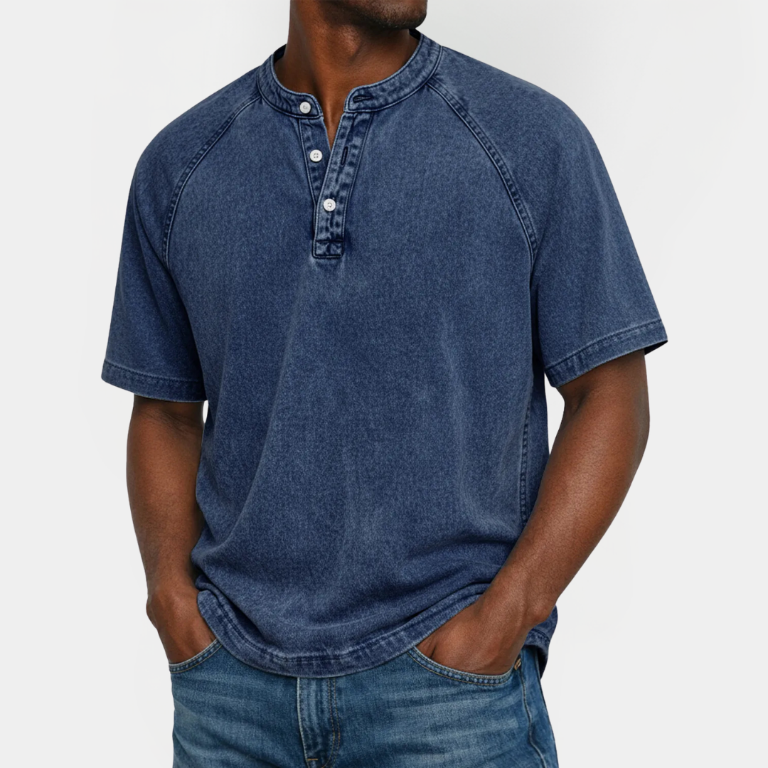 Asher | Cotton Henley Shirt