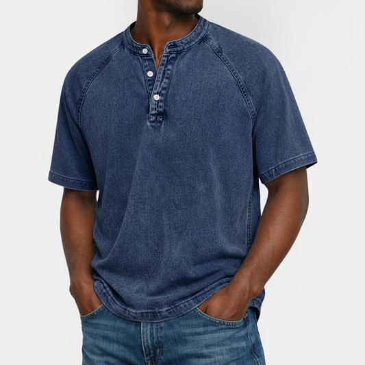 Asher | Cotton Henley Shirt