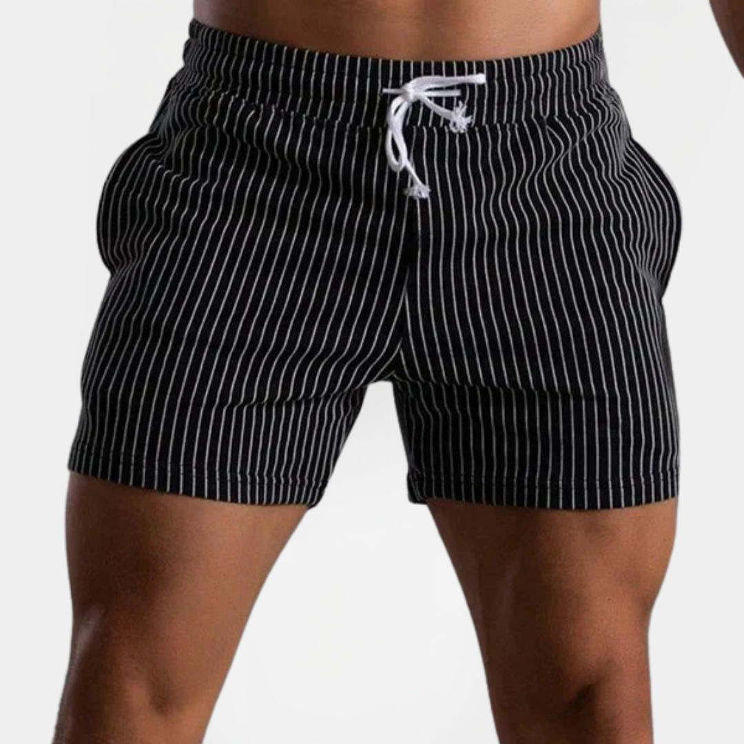 Grant | Striped Drawstring Shorts