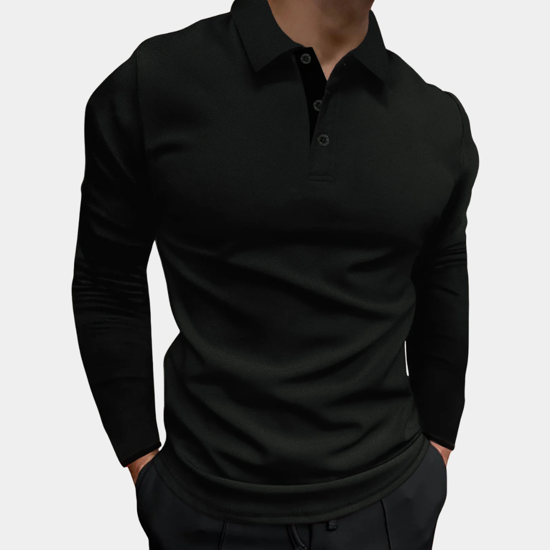 Hudson | Classic Long Sleeve Polo Shirt