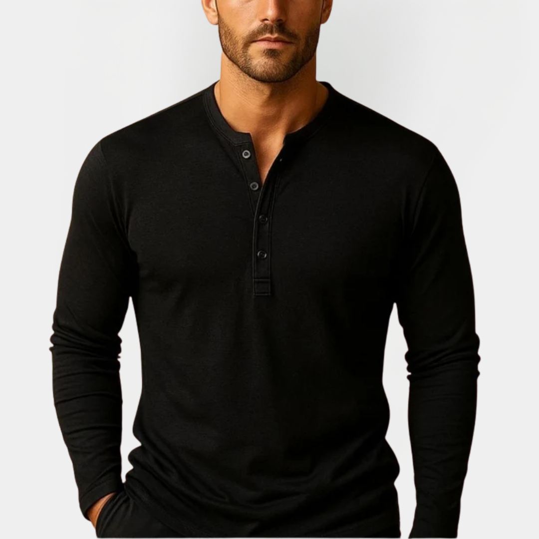 Elliot | Long Sleeve Henley Shirt