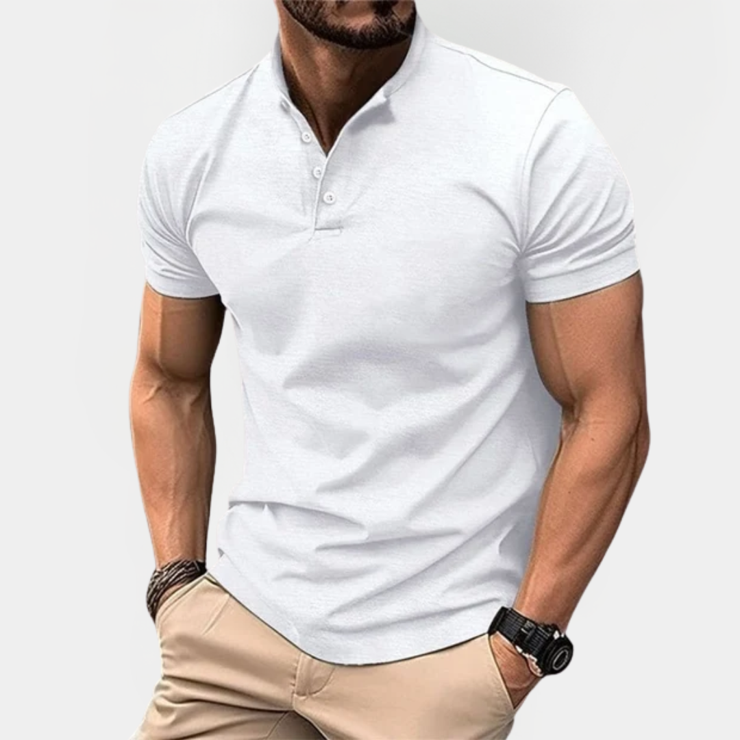 Micah | Short Sleeve Henley Shirt
