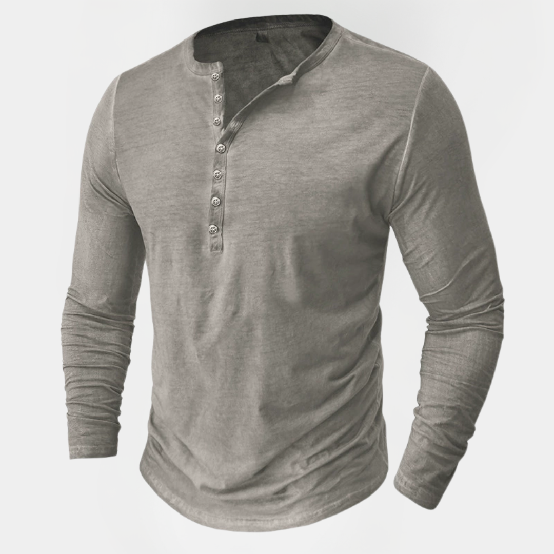 Micah | Cotton Henley Shirt