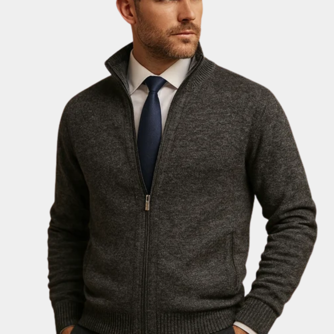Harrison | Zip-Up Knit Sweater