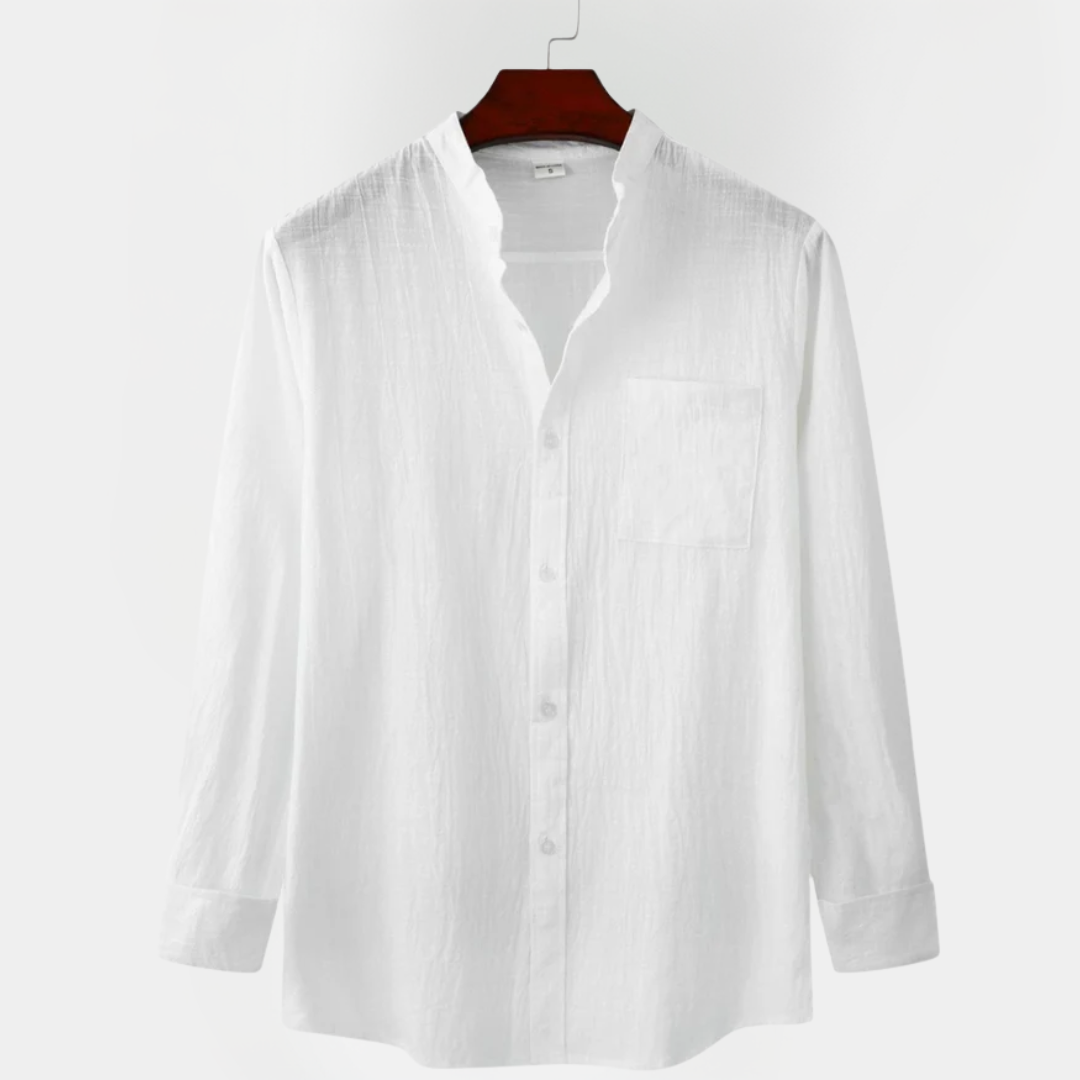 Nolan | Cotton Blend Long Sleeve Shirt