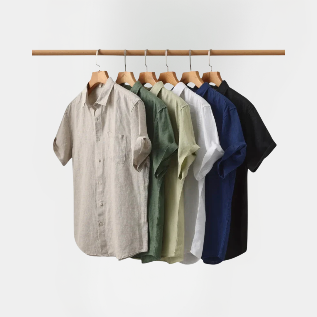 Declan | Short Sleeve Linen Shirt