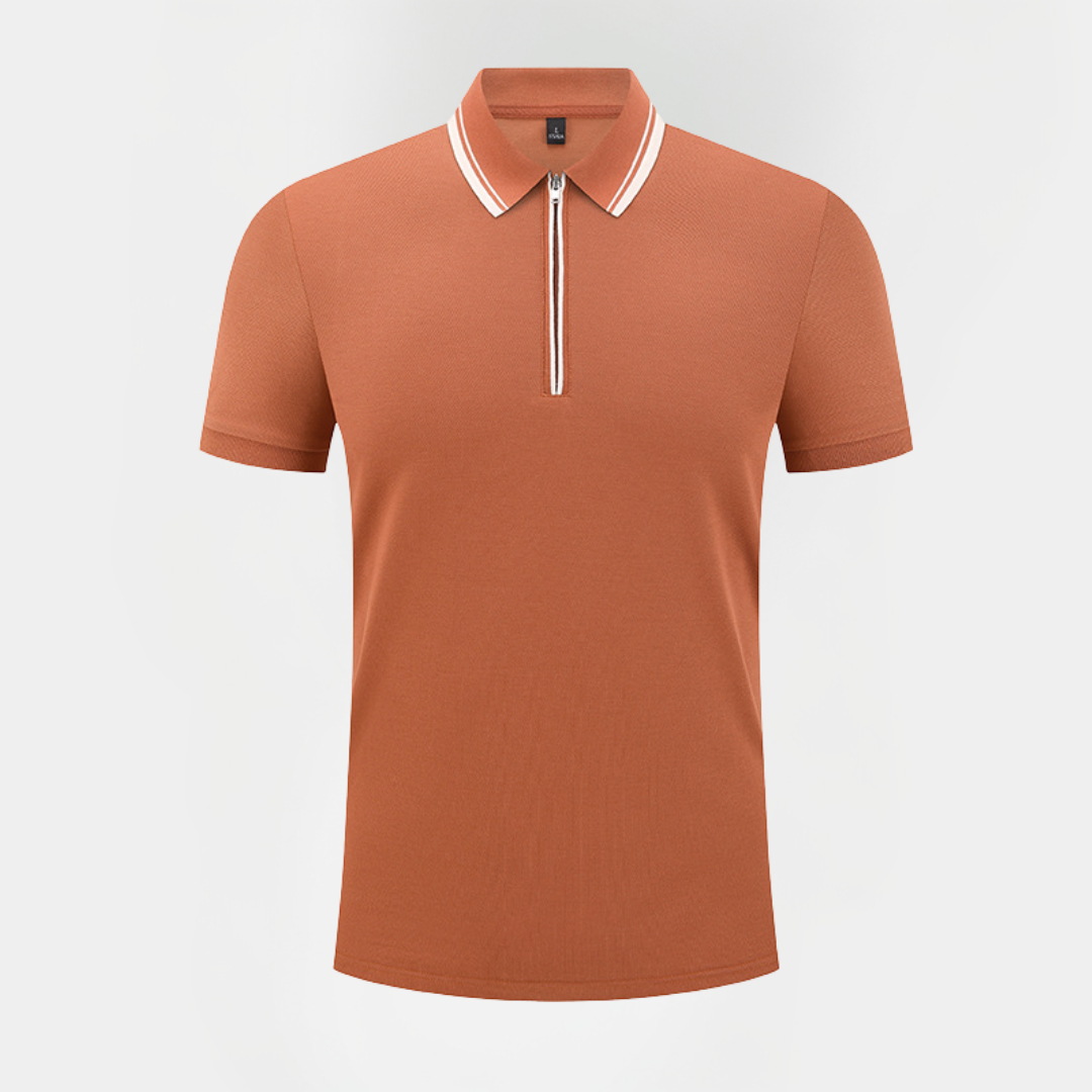 Kieran | Cotton Zip Polo Shirt