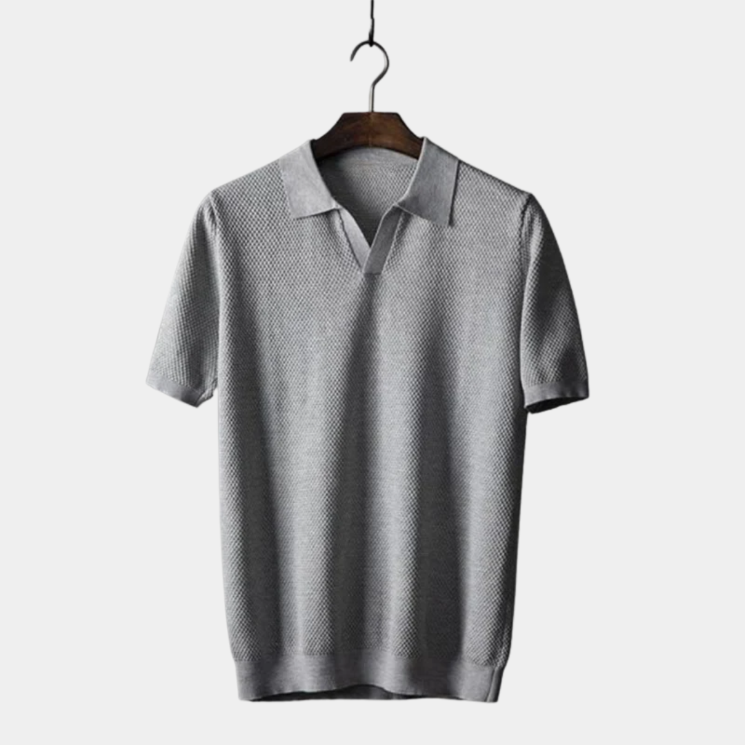 Hudson | Modern Textured Knit Polo Shirt