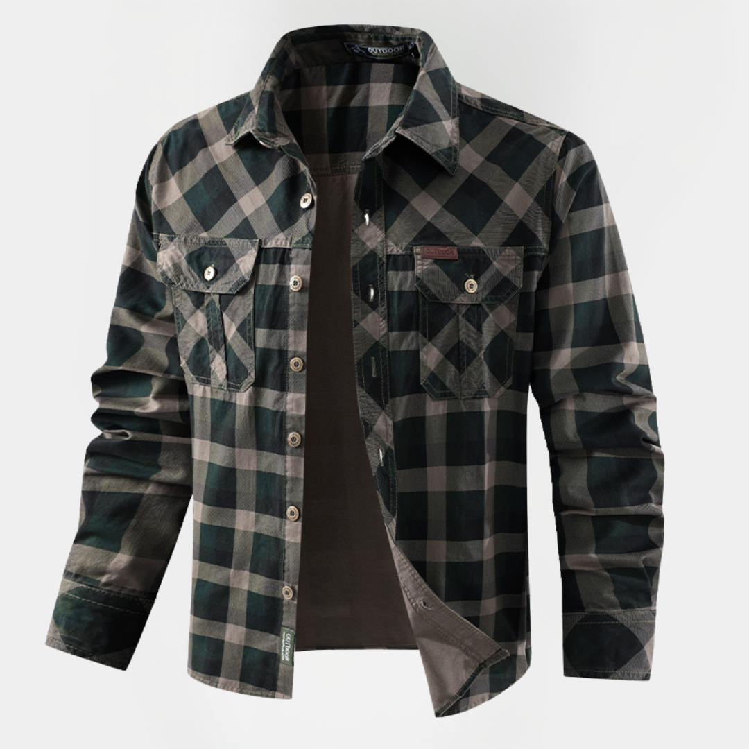 Lawrence | Checked Cotton Overshirt